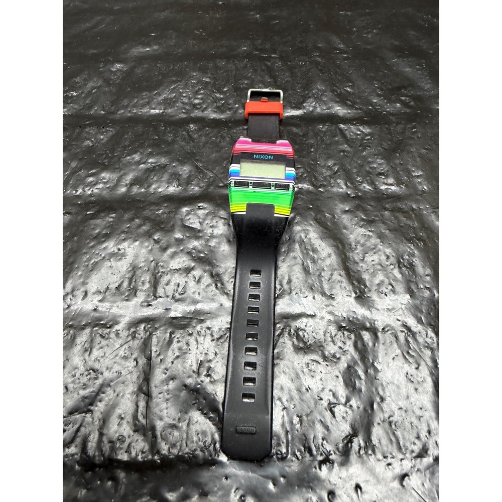 Nixon The Comp S Digital Surf Watch 100M All Black / Multi Unisex A336-2229